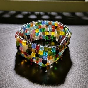 Multicolored Stretch Cuff Bracelet